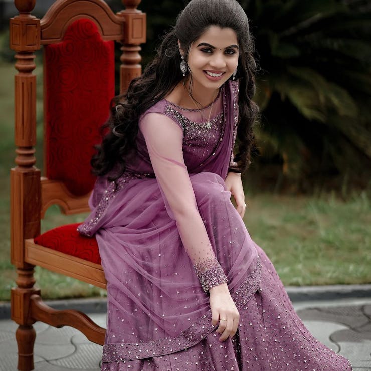 Purple lehenga