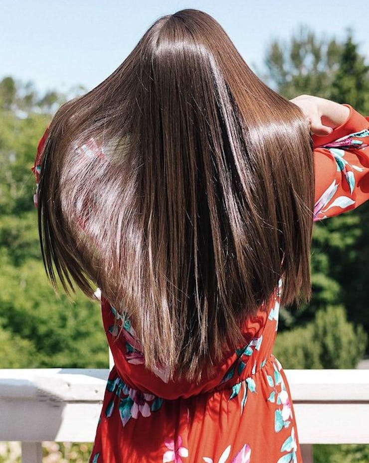 Straight shiny hairs