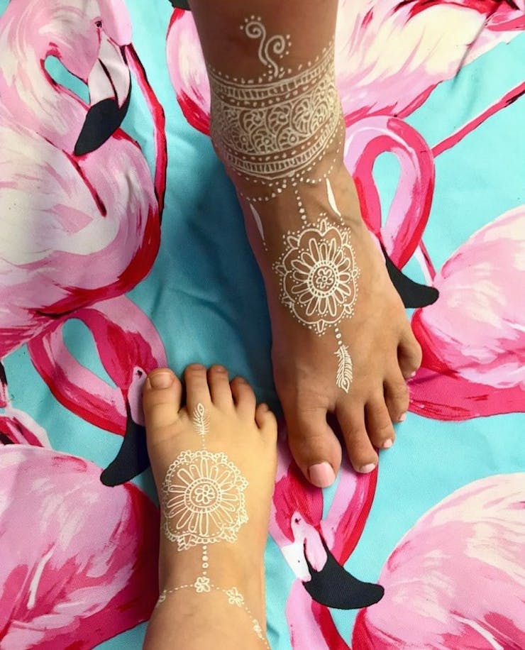 Mandala foot art