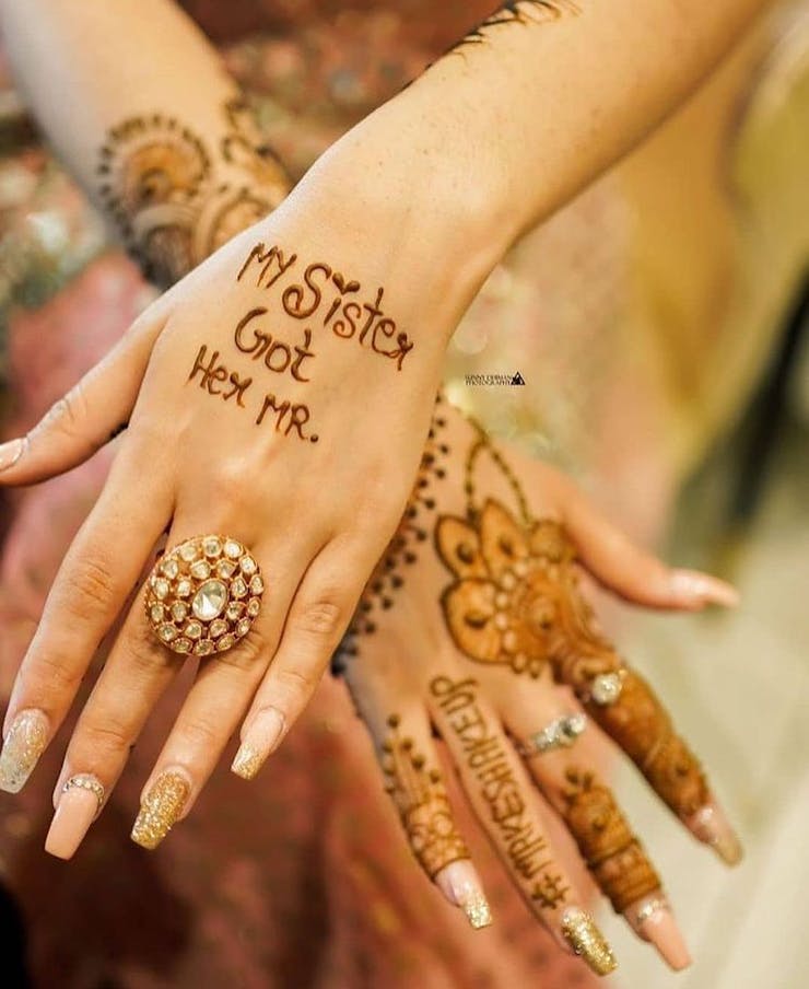 Brid`s sister mehndi