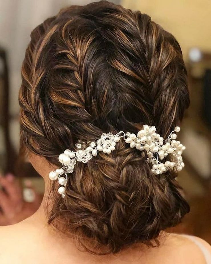 Braided bun hairstyle