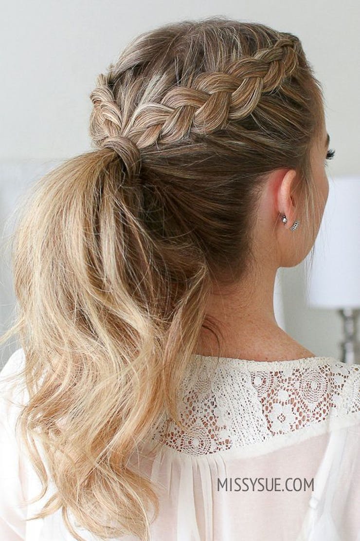 Braided ponytail look