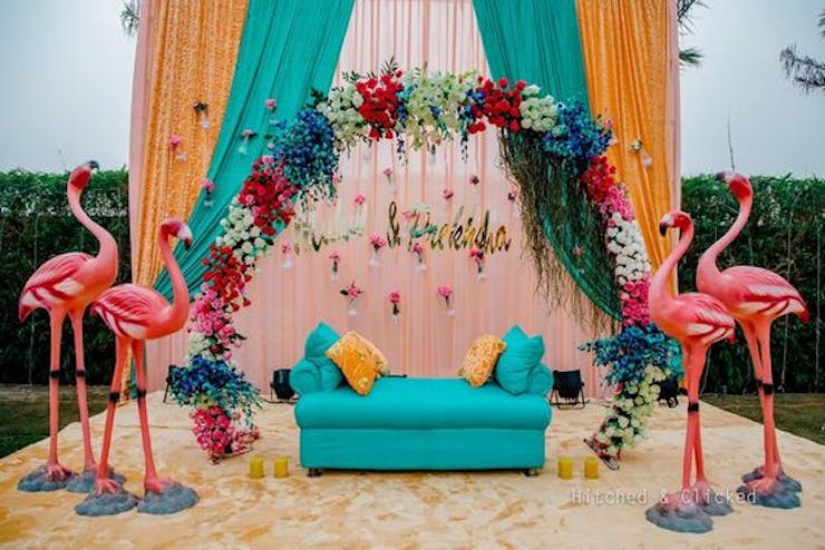 Colourful stage