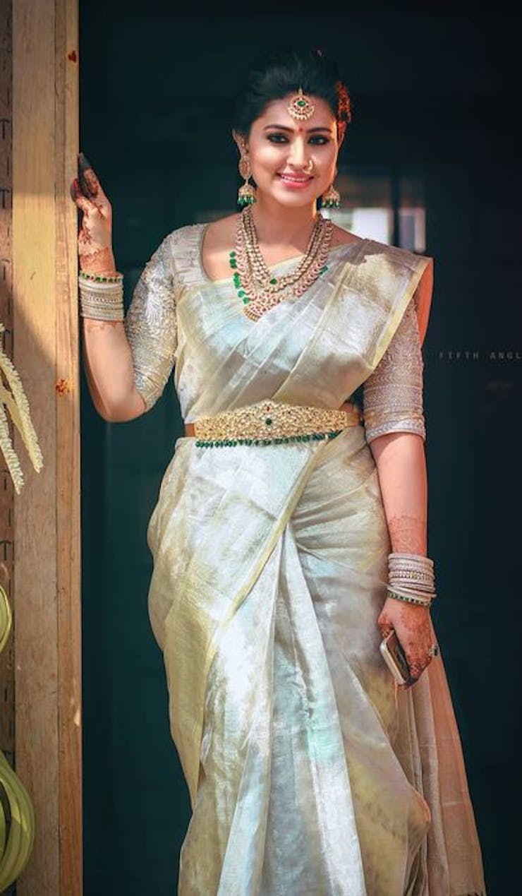 bride with saree