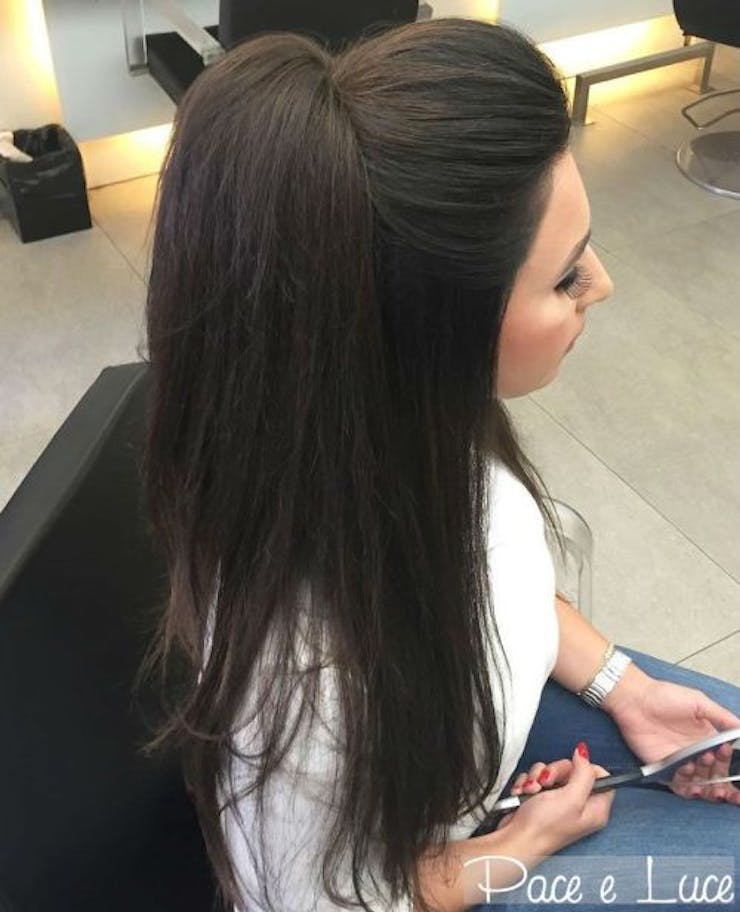 Pompadour ponytail hairstyle