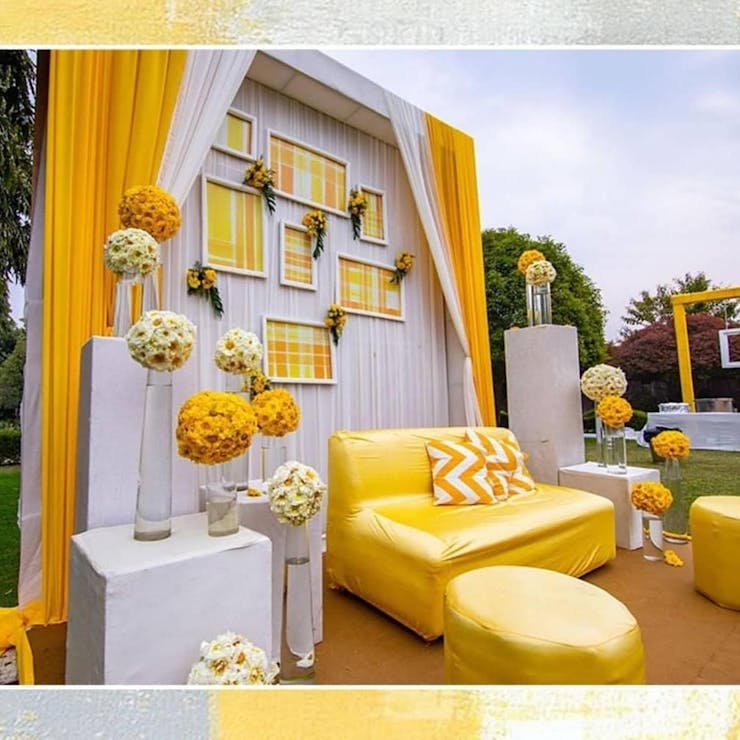 modern wedding mandap