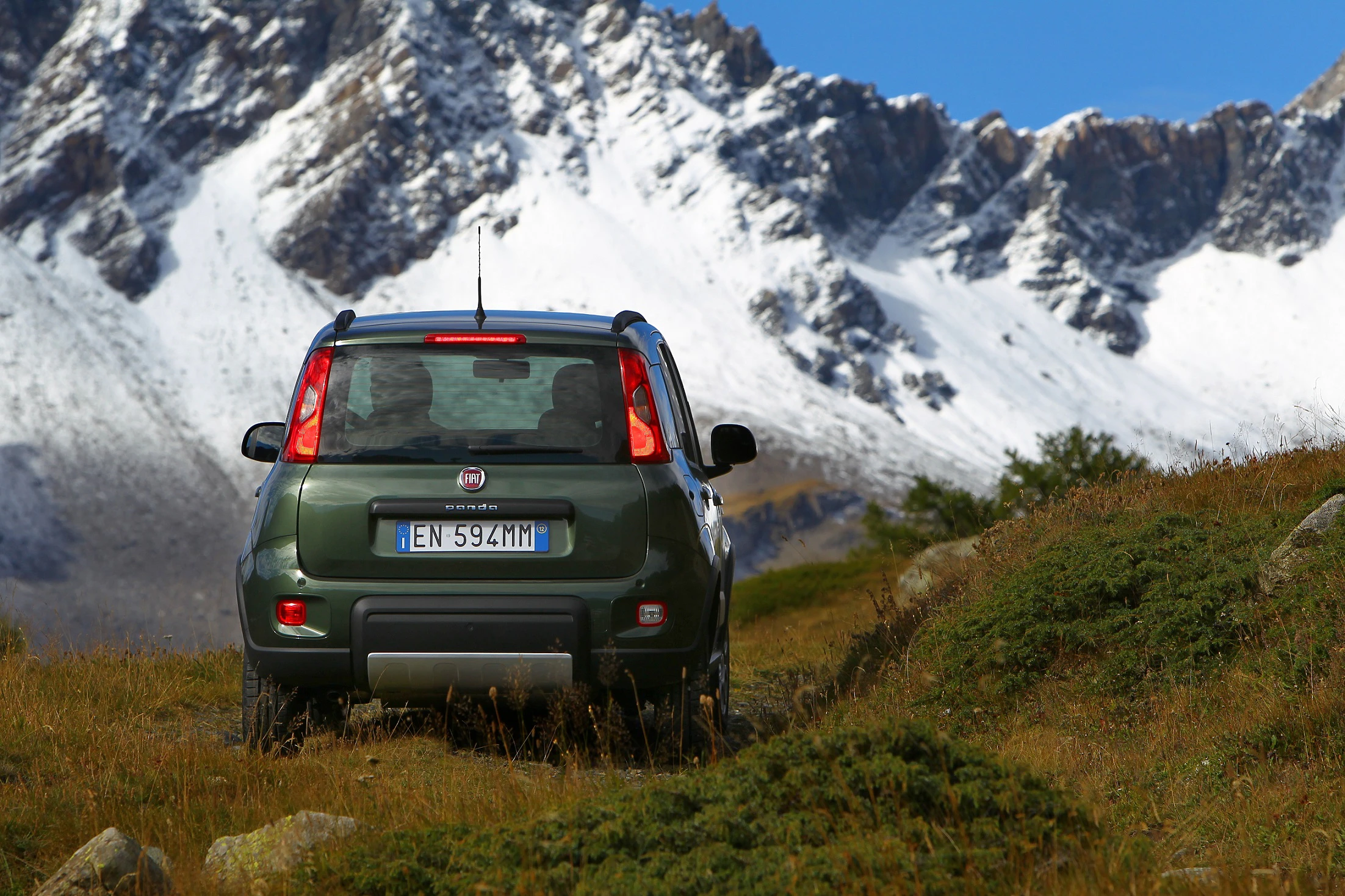 Fiat Panda 4x4 319 Aussenansicht Heck statisch grün