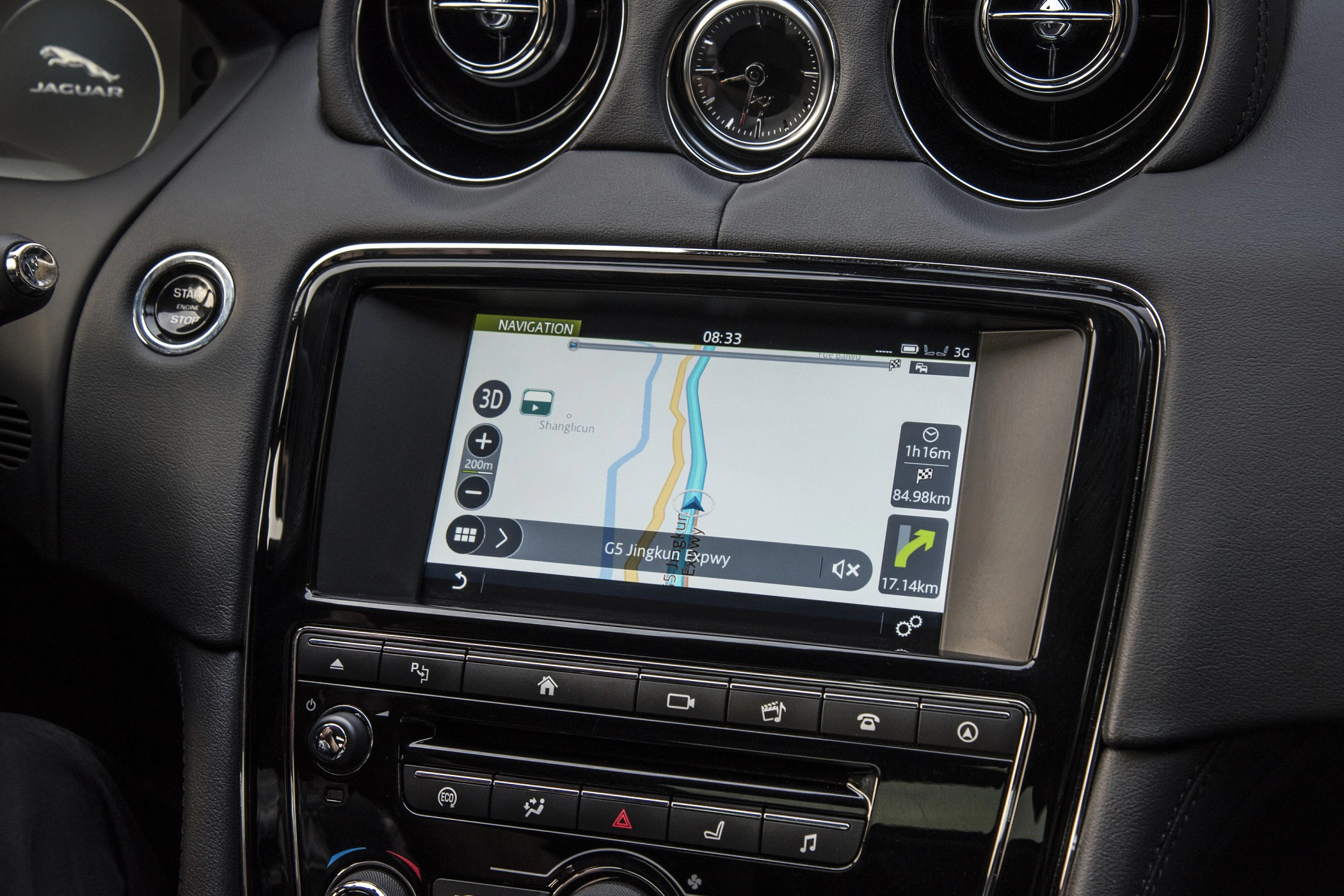 Jaguar XJ X351 Innenansicht statisch Detail Infotainmentbildschrim
