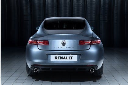 Renault Laguna Coupé T Aussenansicht Heck statisch blau