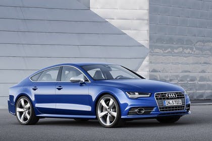 Audi S7 4G Aussenansicht Front schräg statisch blau