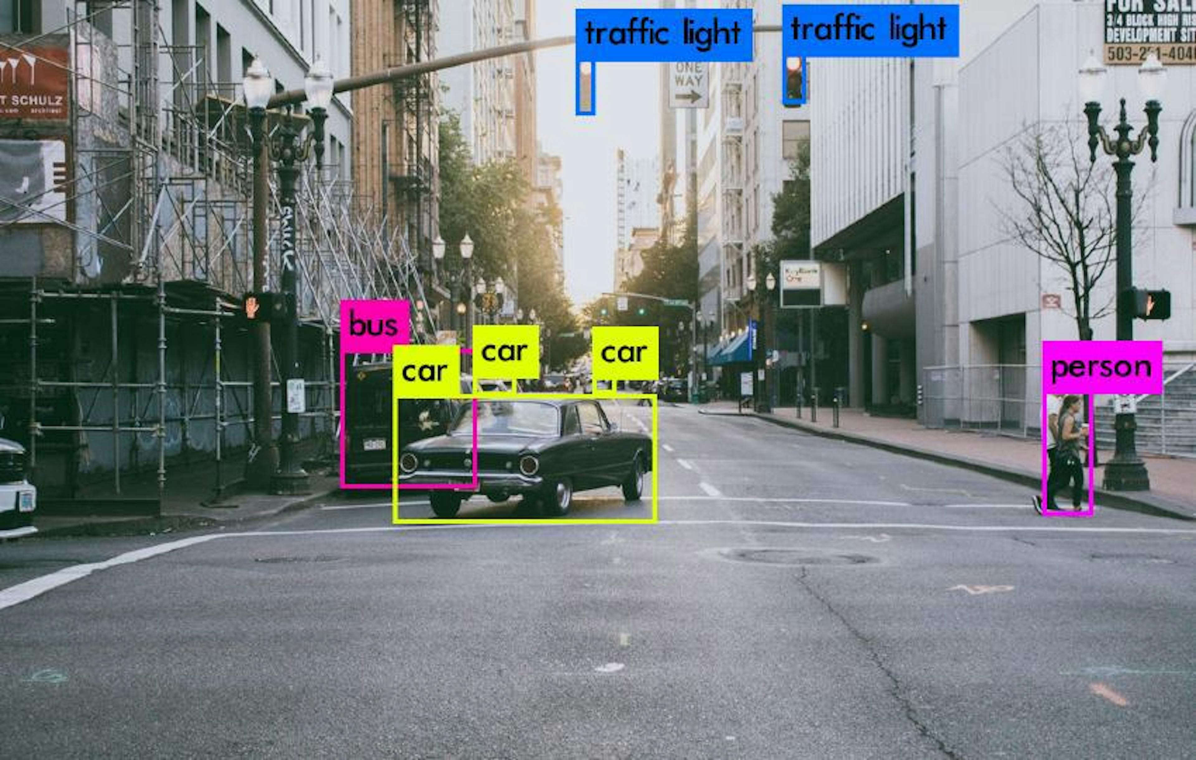 Veranschaulichung eines Labeling-Prozesses für autonomes Fahren