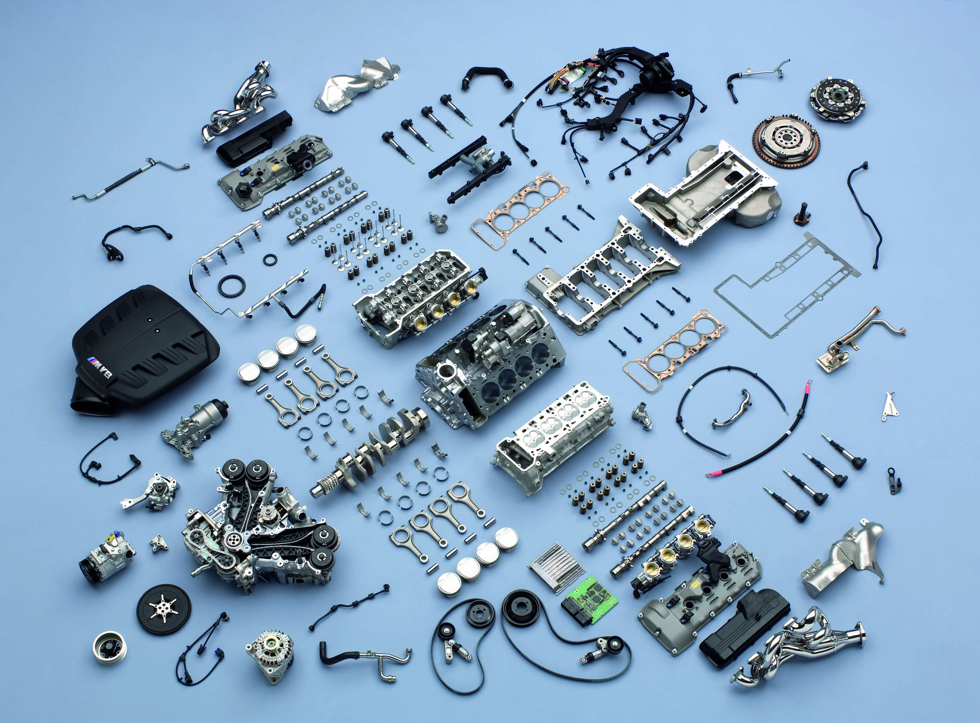 Components of an engine.