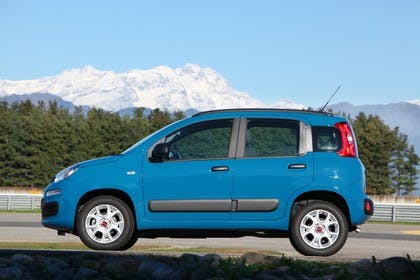 Fiat Panda 319 Aussenansicht Seite statisch blau