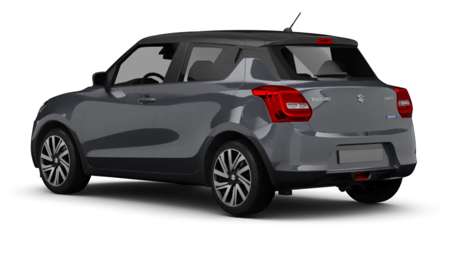 Freisteller eines Suzuki Swift (AZ) in Mineral Gray Metallic - Ansicht Schräg hinten