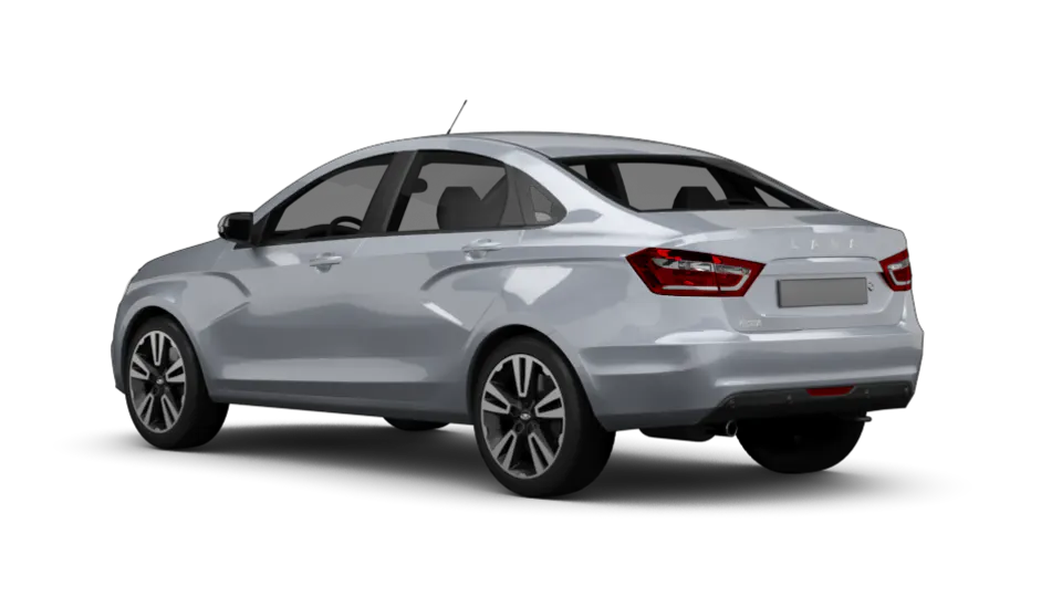 Freisteller eines Lada Vesta in Pluto Metallic - Ansicht Schräg hinten