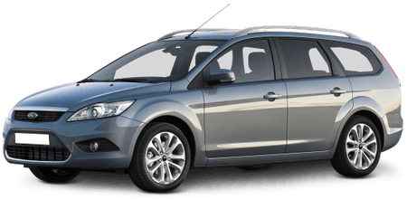 Silberner Kombiwagen, seitlich fotografiert, vor weißem Hintergrund. Geöffnete Fenster und Dachreling sichtbar.