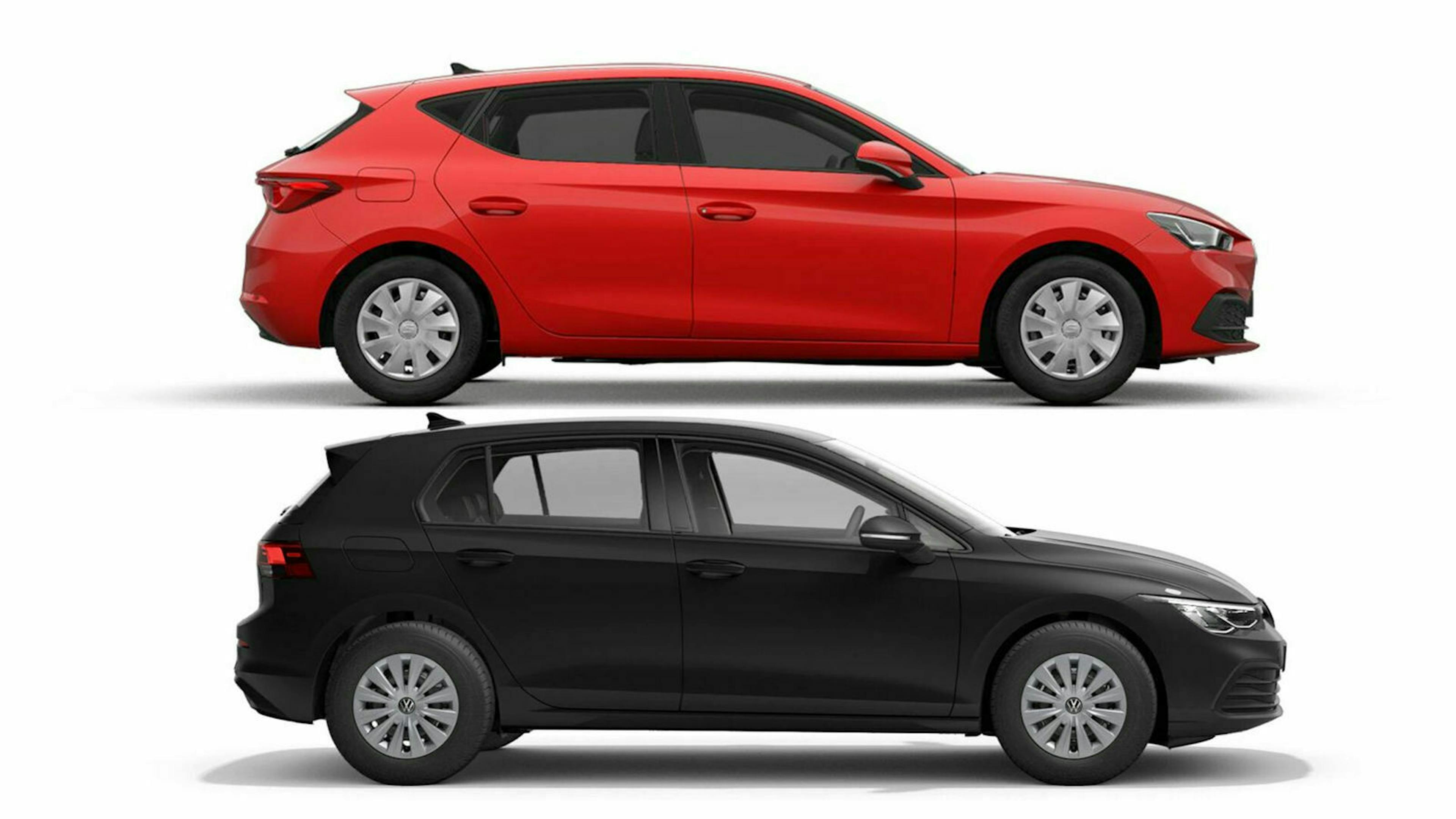 Seat Leon VW Golf Vergleich Seitenansicht