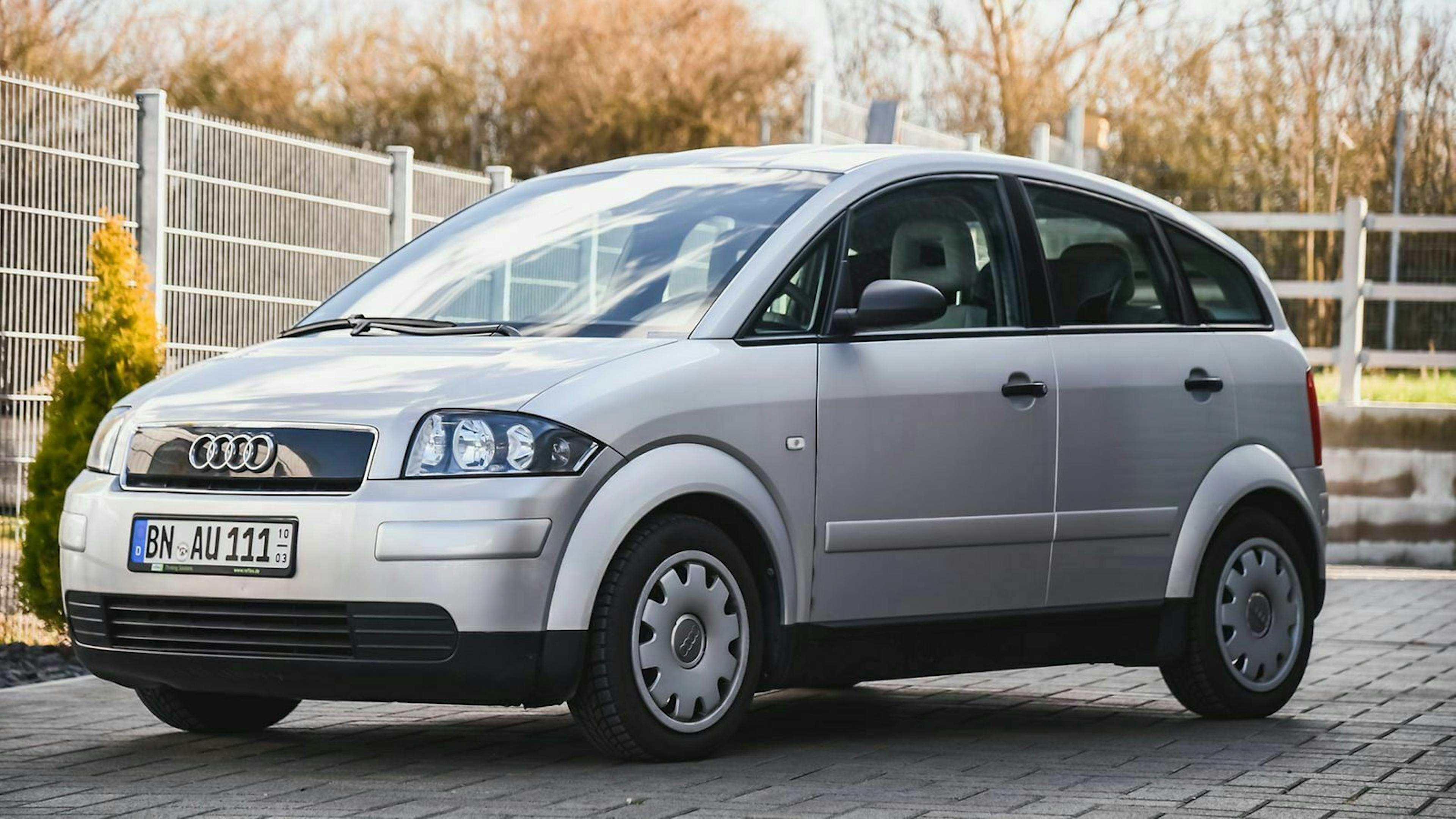 Dank Vollaluminium-Karosserie ist der Audi A2 leicht und damit sehr sparsam
