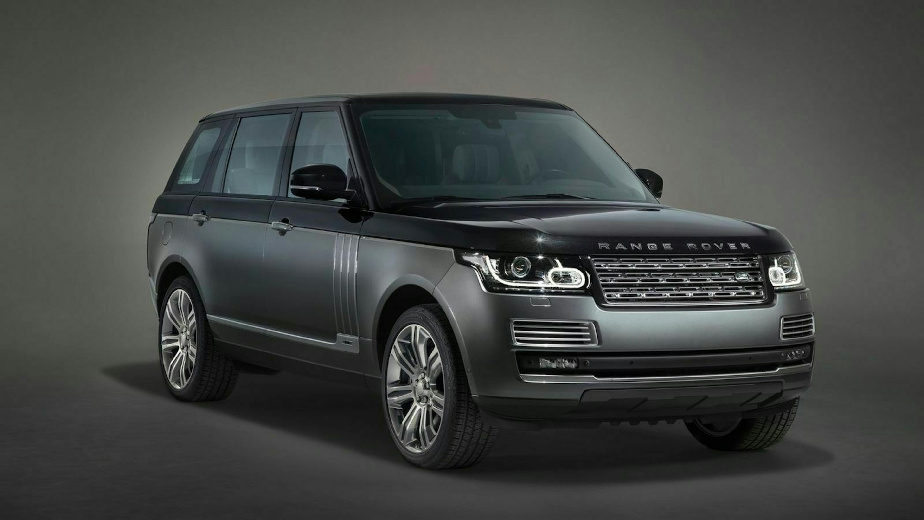 Der Range Rover in seitlicher Frontansicht