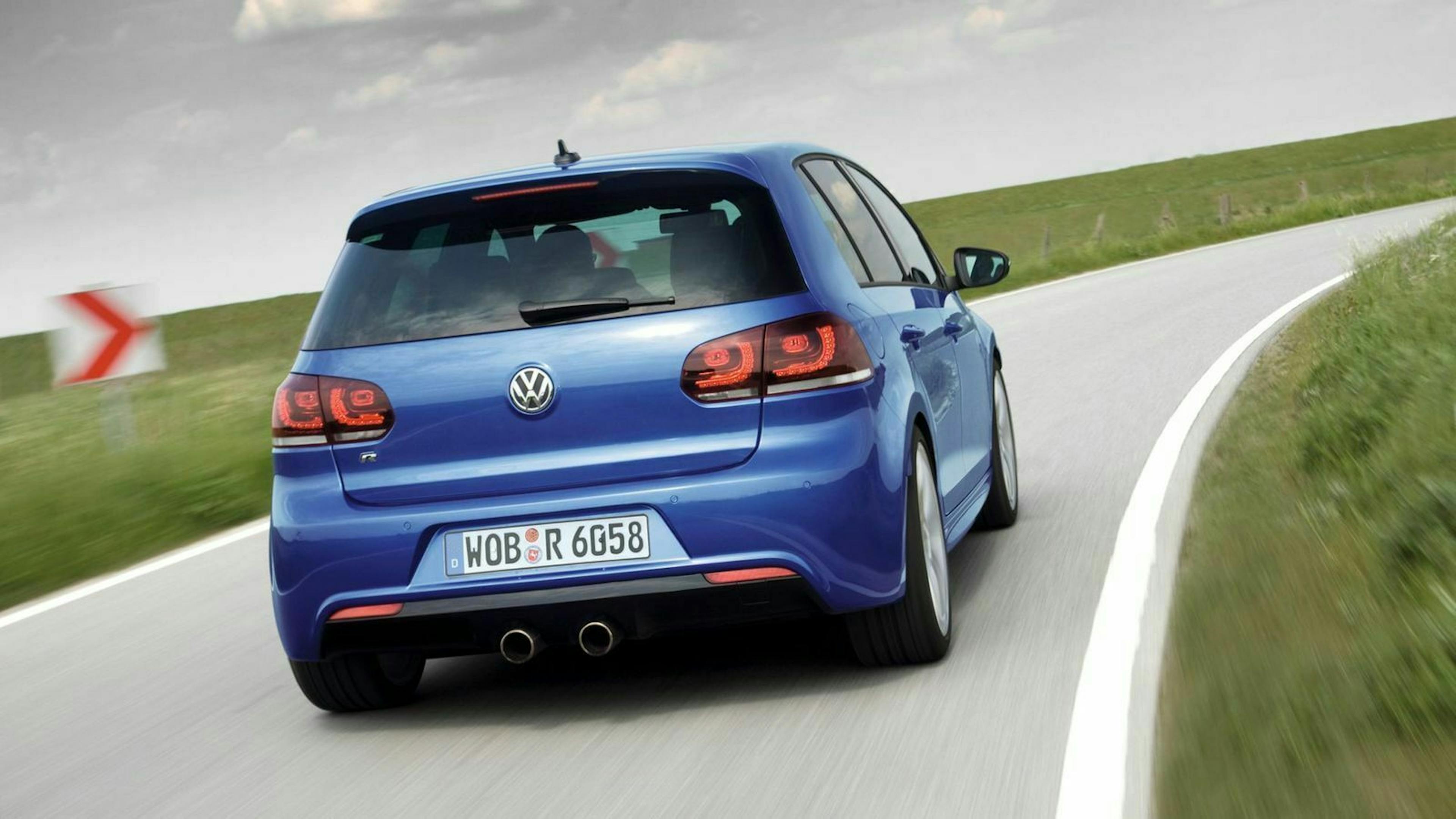 Der VW Golf 6 R in Heckansicht
