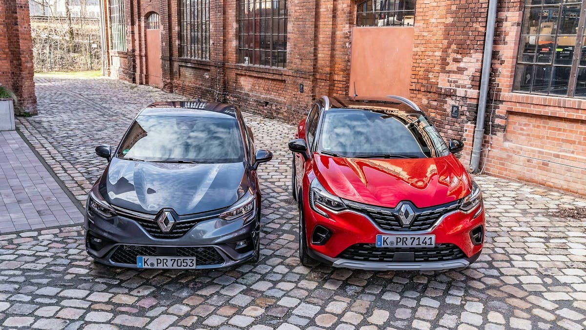 Renault Clio vs. Renault Captur Test Frontansicht