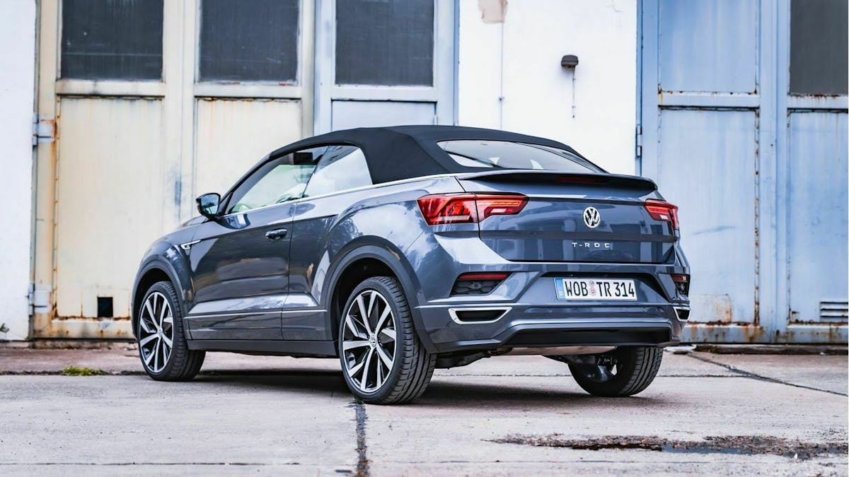 VW T-Roc Cabrio Dreiviertel-Heckansicht