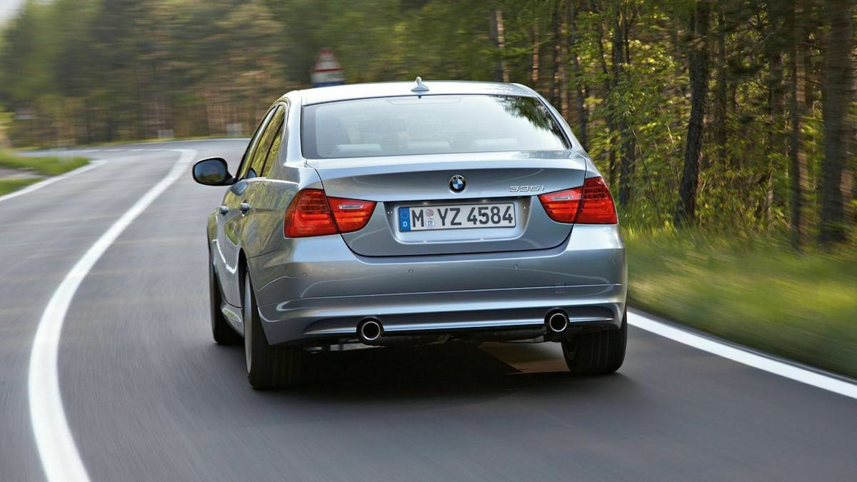 BMW E90 Facelift in Heckansicht