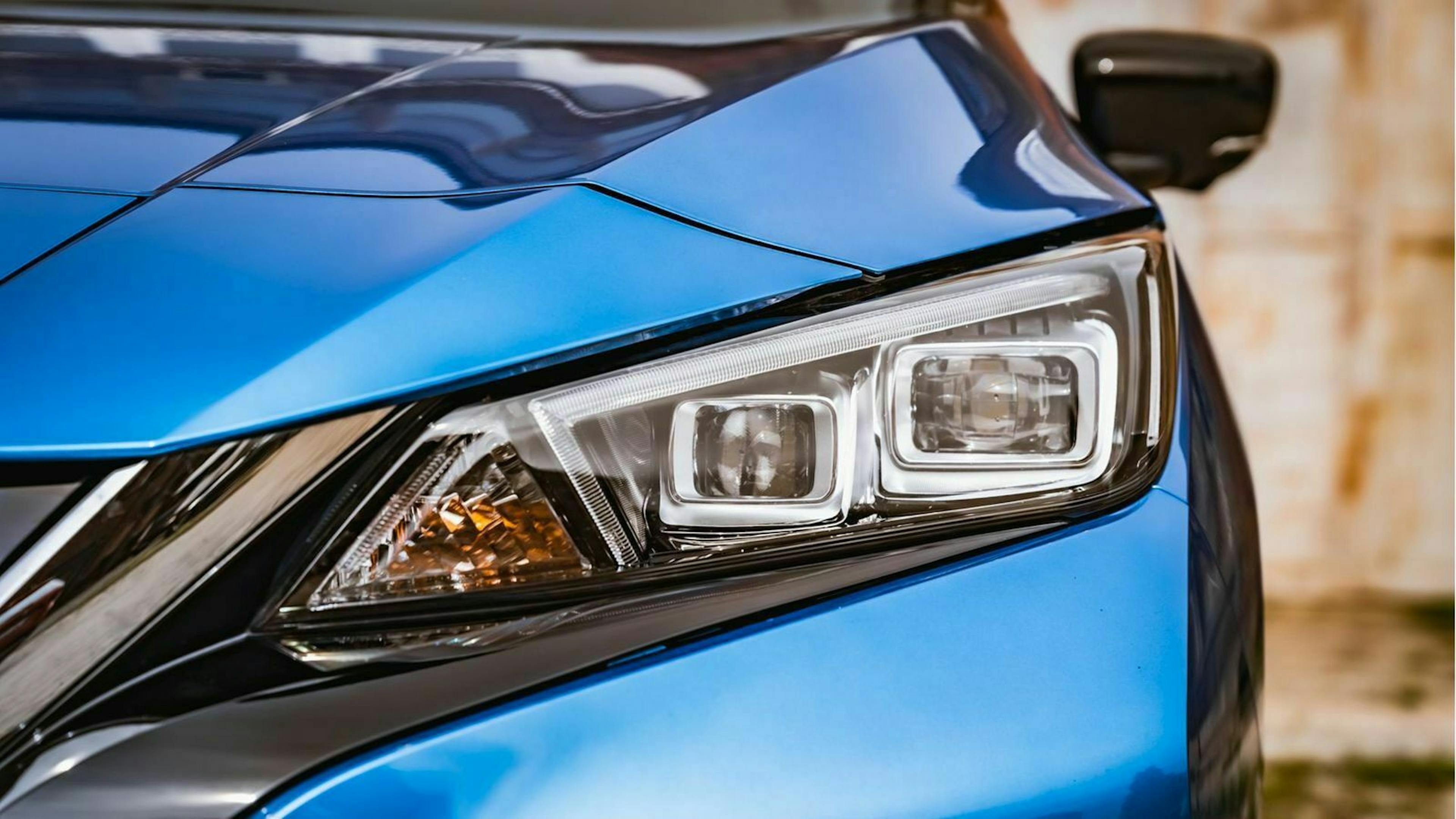Nissan Leaf FL Detailansicht Scheinwerfer