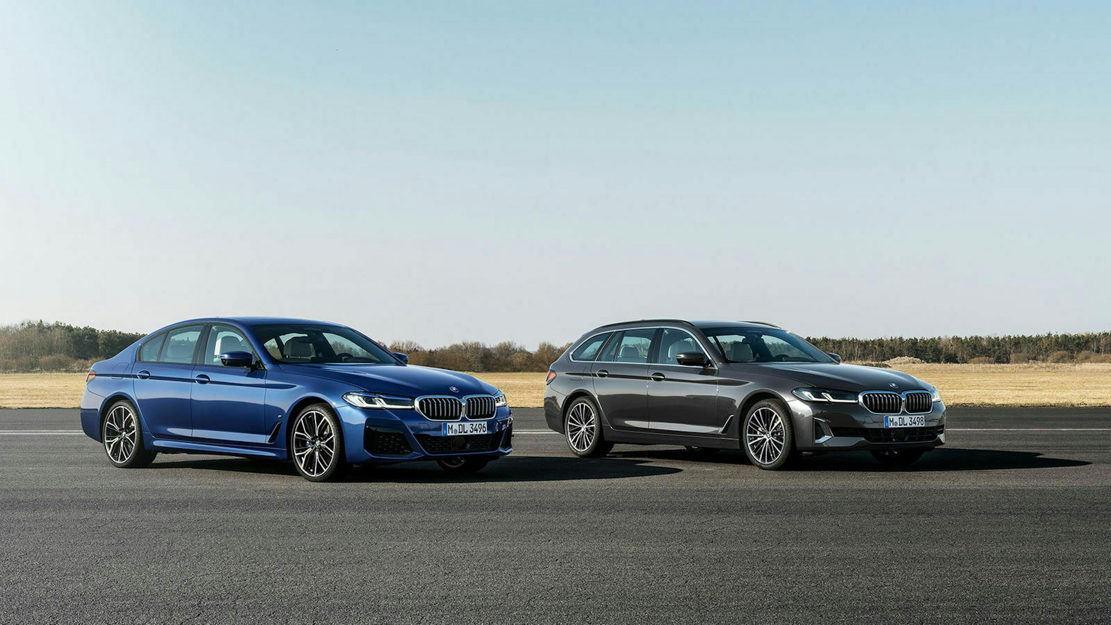 BMW 5er Limousine und Touring Dreiviertel-Frontansicht