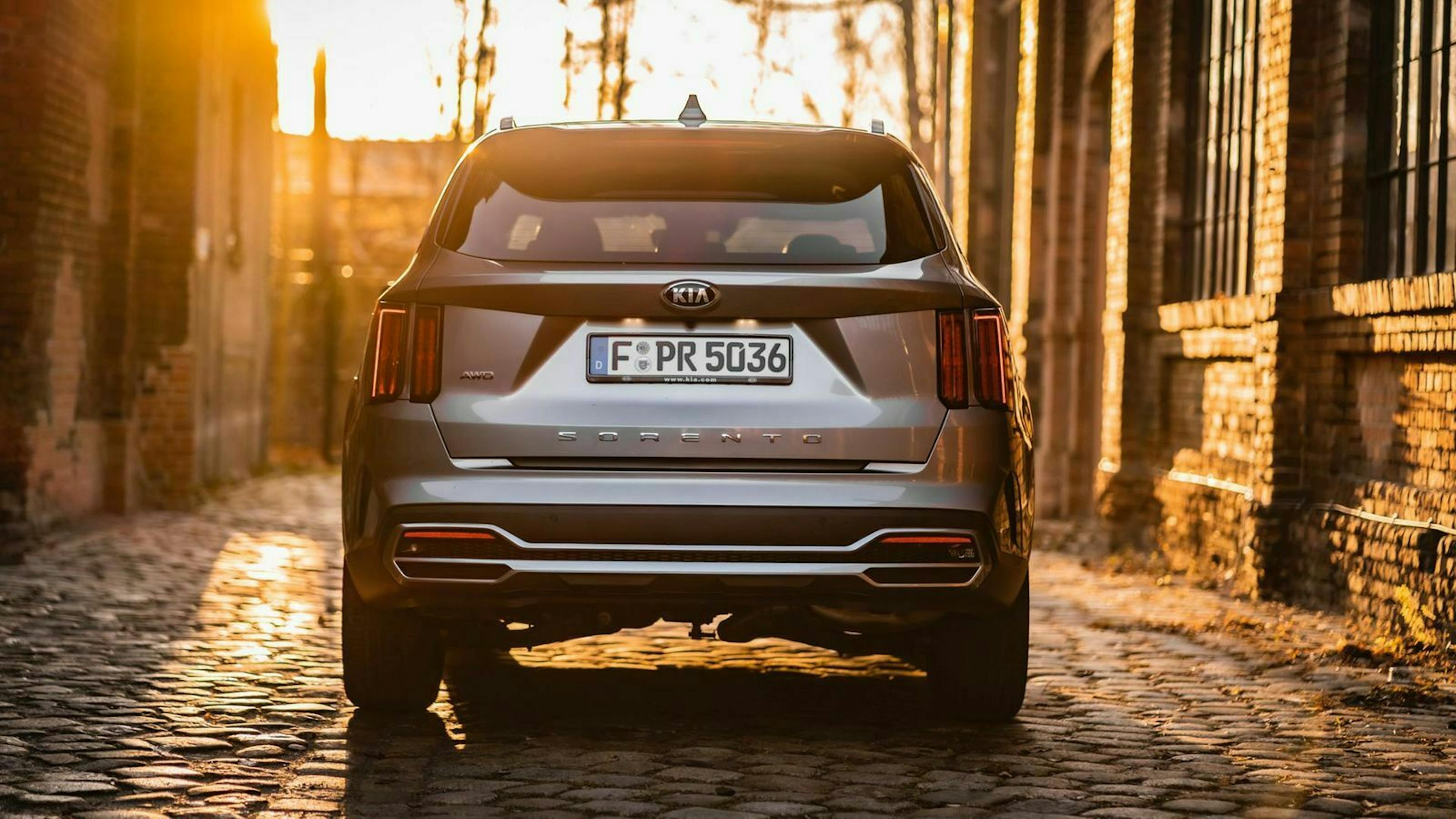 Kia Sorento Test (2020) in Heckansicht