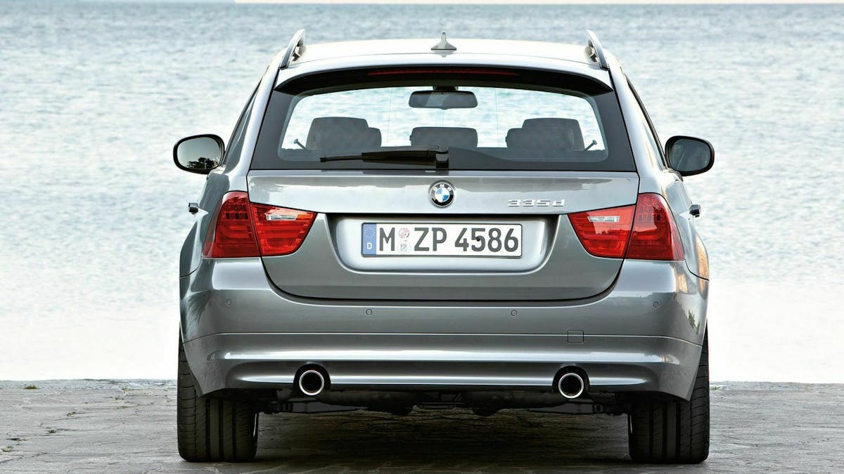 BMW E91 Facelift in Heckansicht