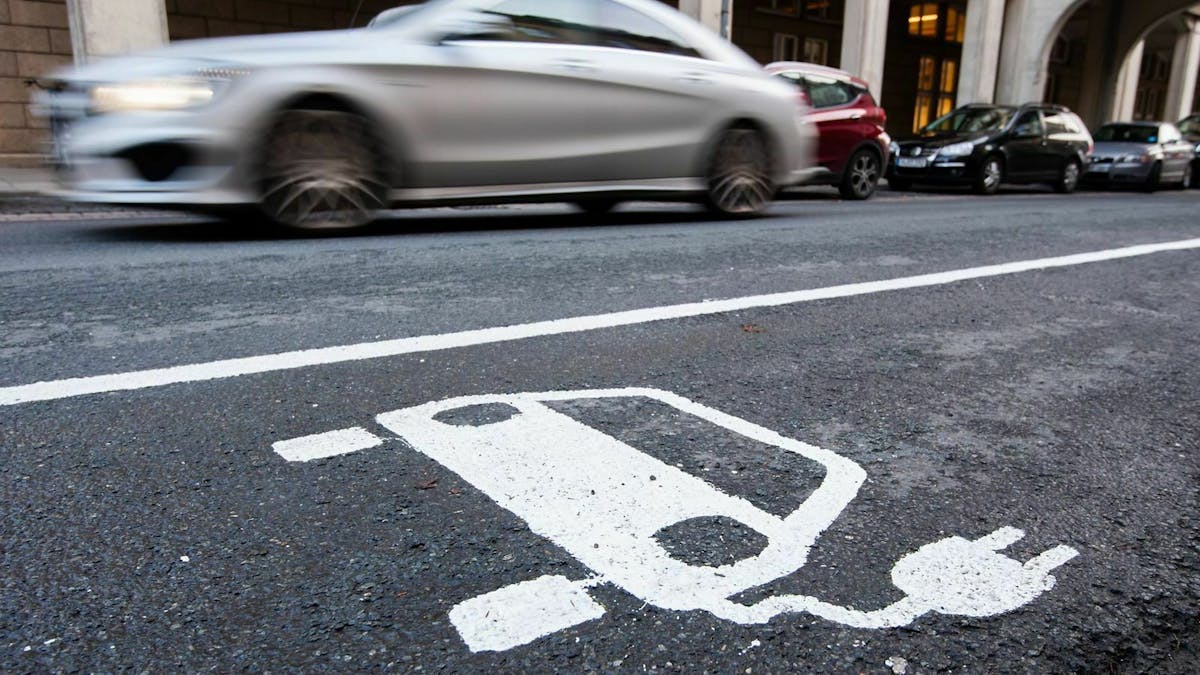 Parkplatz für Elektroautos