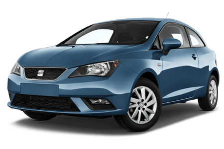 Blauer Kompaktwagen mit fünf Türen, modernen Scheinwerfern und stilvollen Felgen vor weißem Hintergrund.