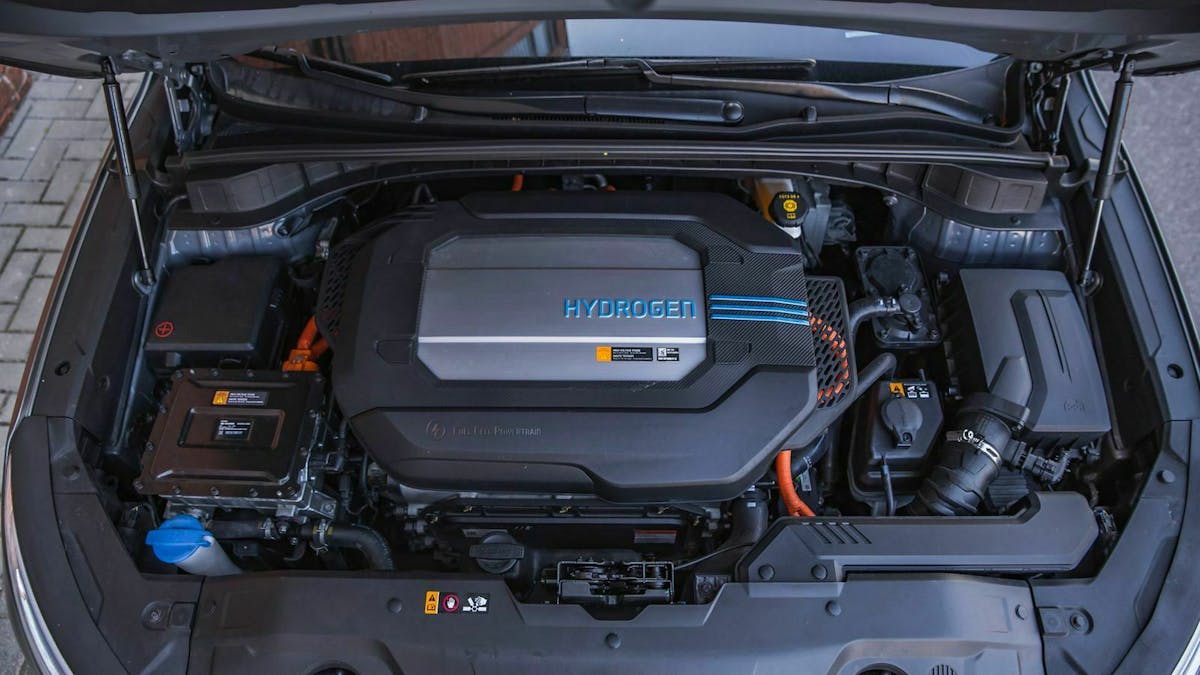 Das neu entwickelte Brennstoffzellensystem erzeugt den Fahrstrom des Hyundai Nexo