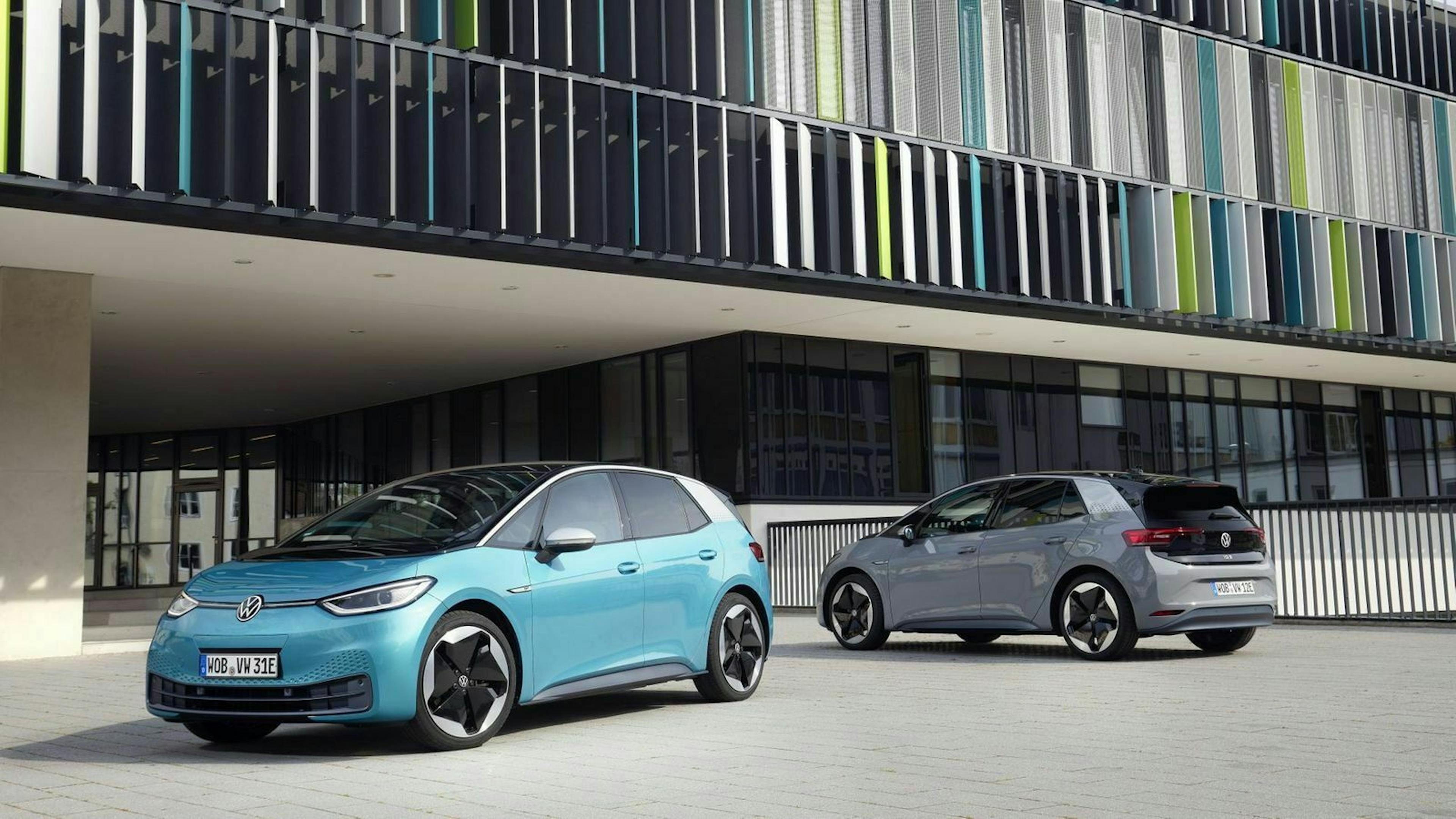 Volkswagen ID.3 in Blau und Grau