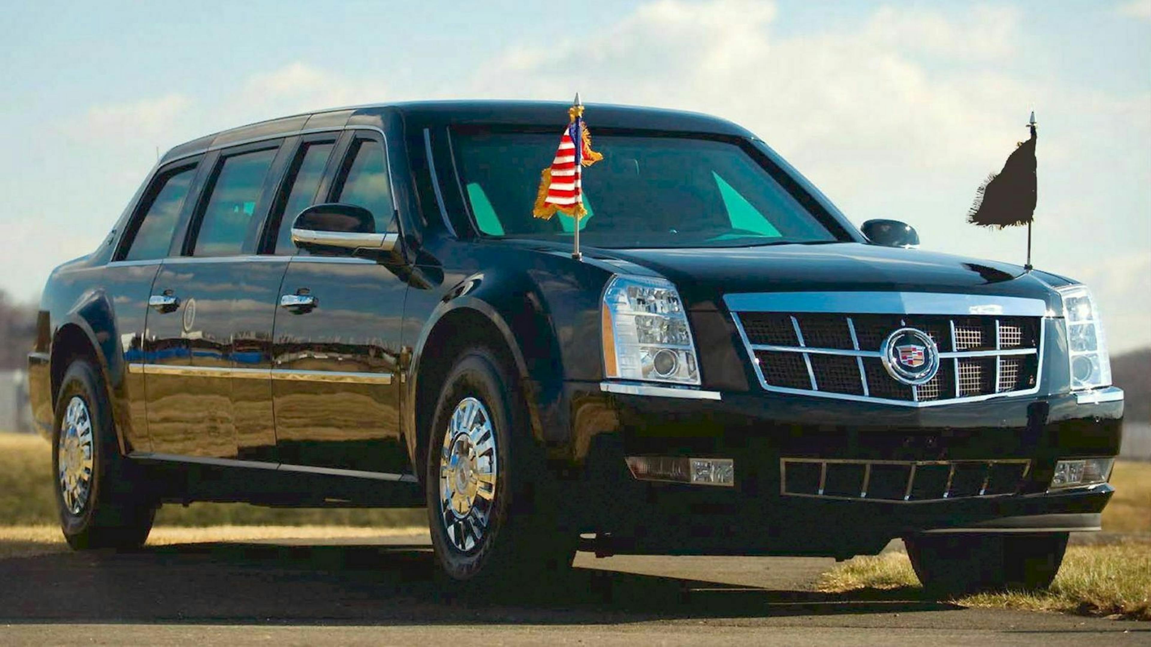 Zu sehen ist die Cadillac Limo des Präsidenten Obama