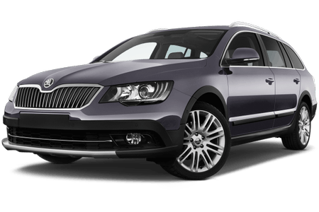 Silberner Kombi-Pkw mit markantem Kühlergrill und glänzenden Felgen, seitliche Ansicht, vor neutralem Hintergrund.