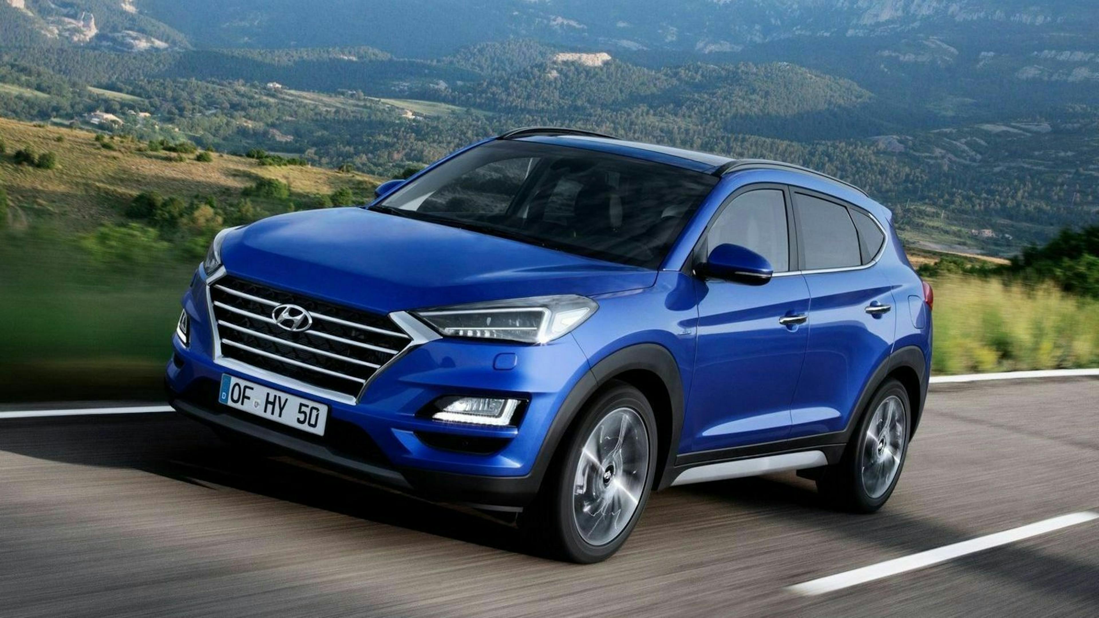 Hyundai-Tucson Dreiviertel-Frontansicht