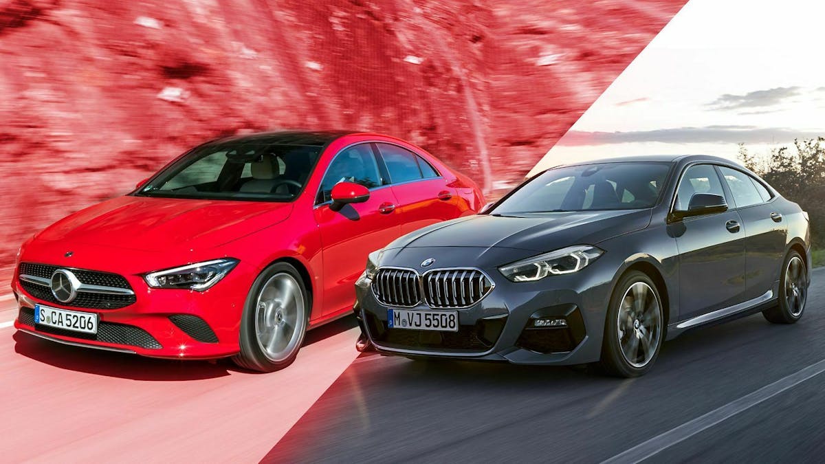Keine leichte Entscheidung: Der BMW 2er Gran Coupé F44 und der Mercedes CLA 118 im Vergleichstest bei mobile.de