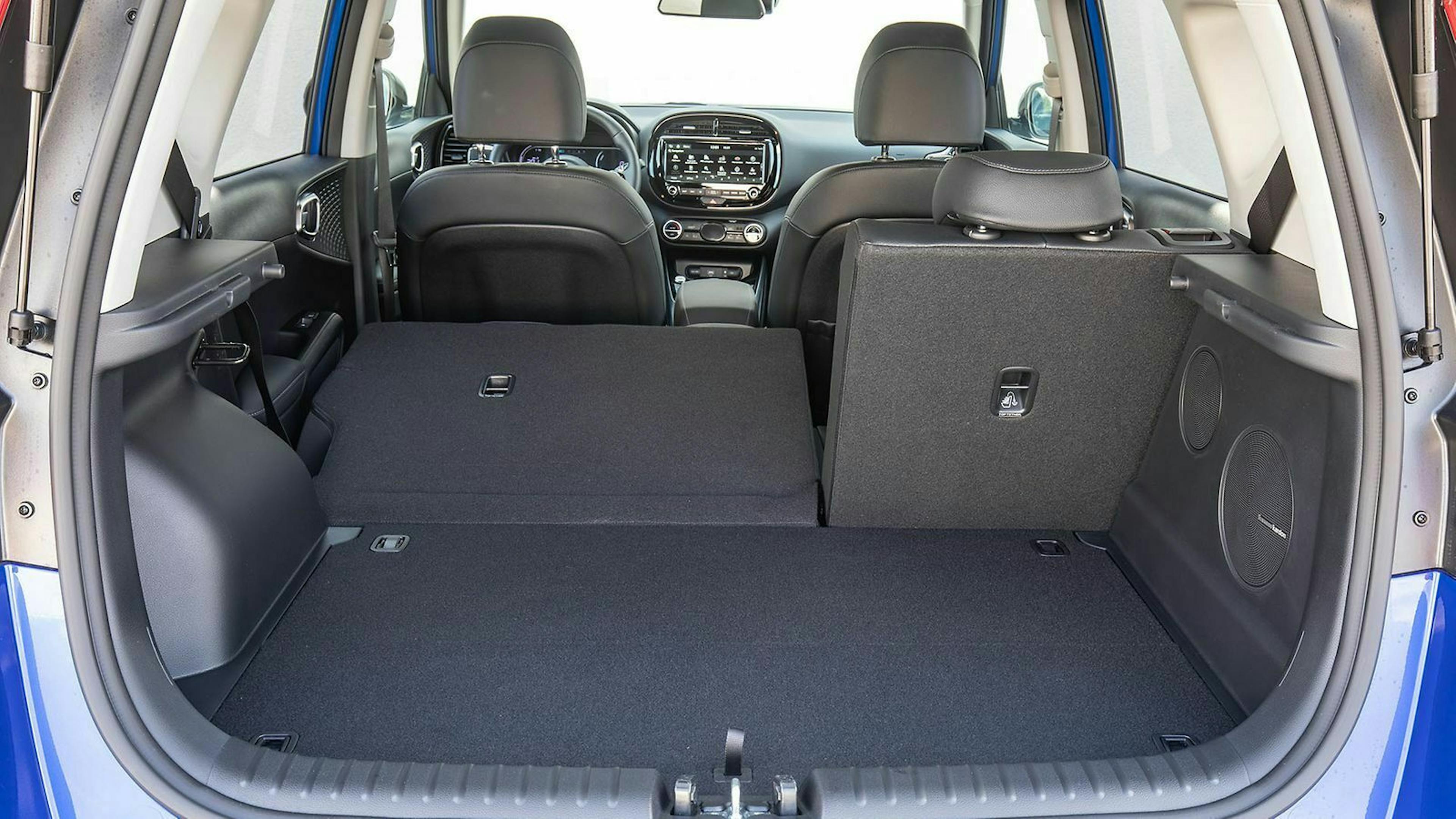 Der Kofferraum des Kia e-Soul, er fasst bis zu 1.339 Liter
