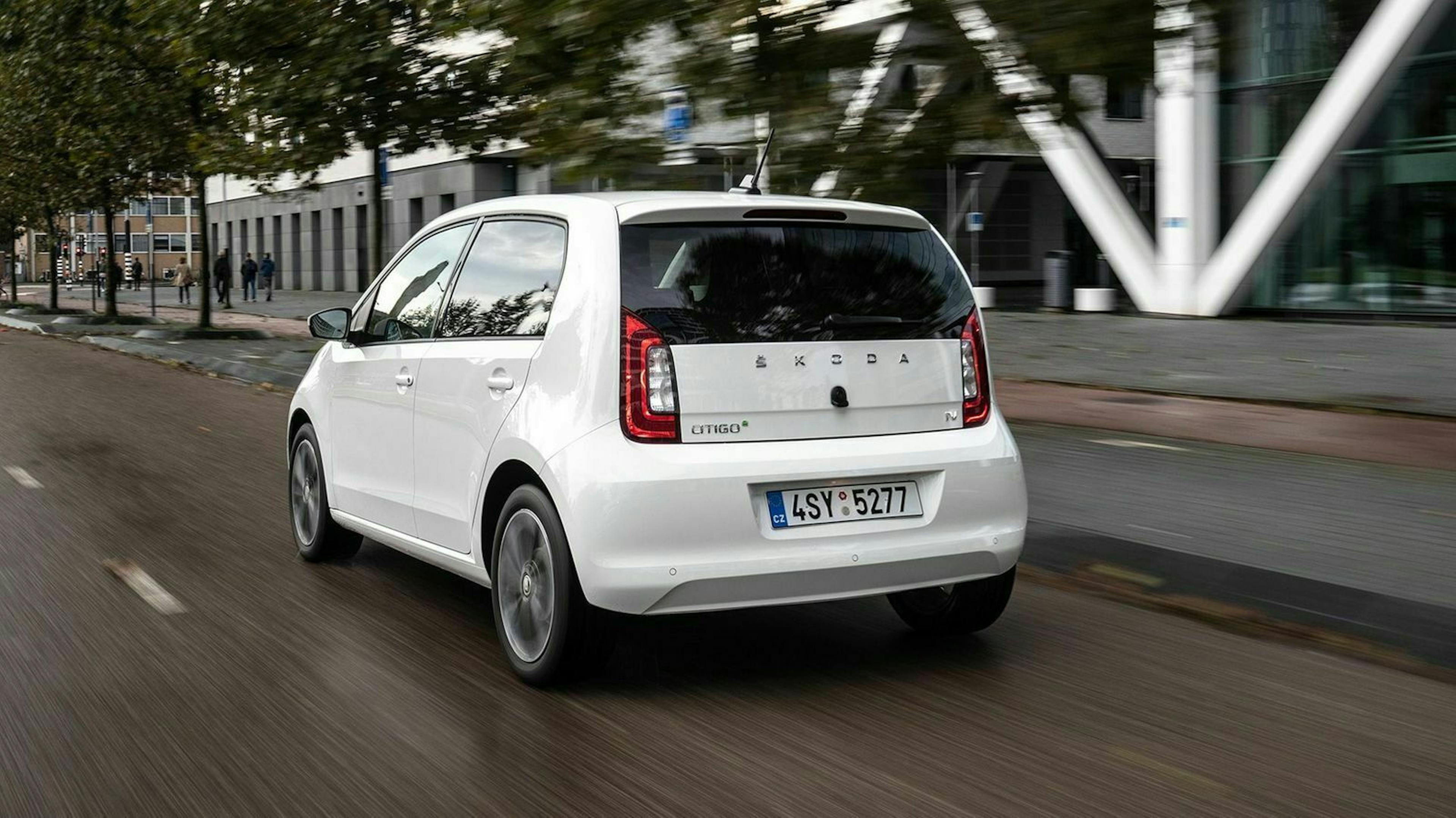 Der Sokda Citigo e iV in Heckansicht