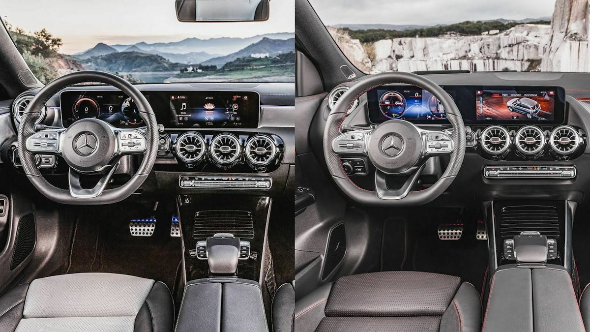 Mercedes GLA und CLA Cockpits im Vergleich