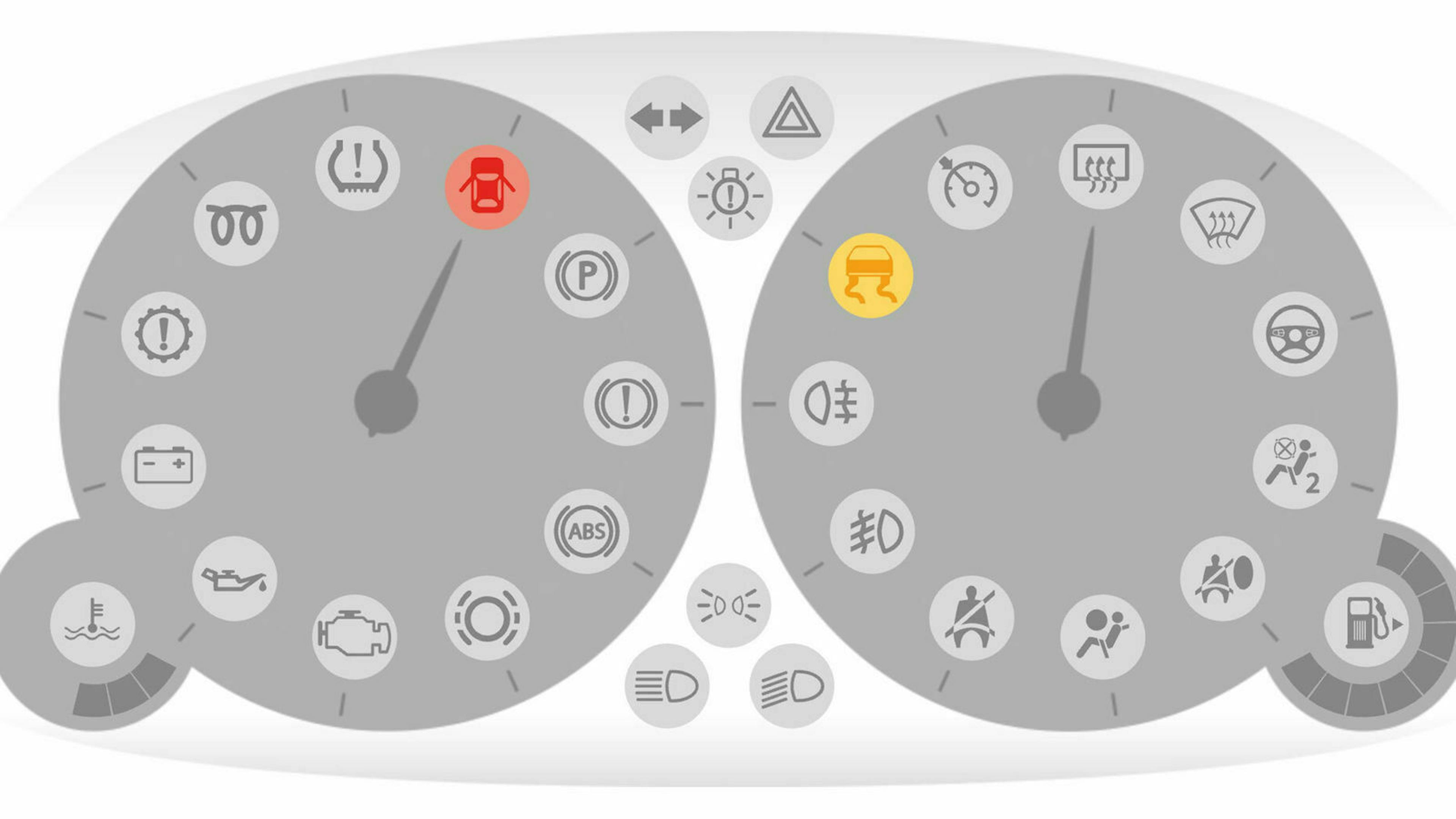 Nahaufnahme der roten Kontrollleuchte