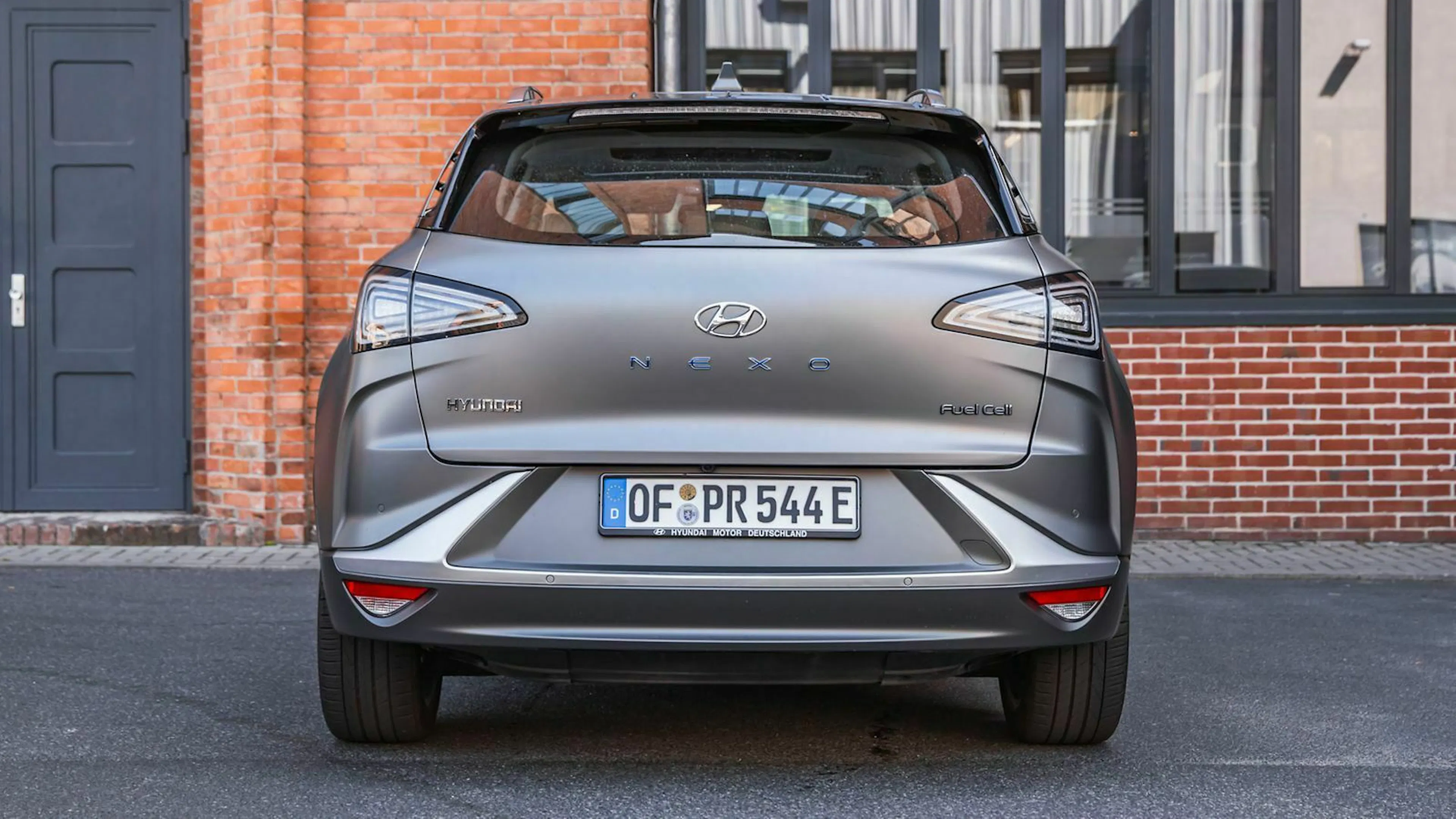 Ein Hyundai Nexo in der Heckansicht