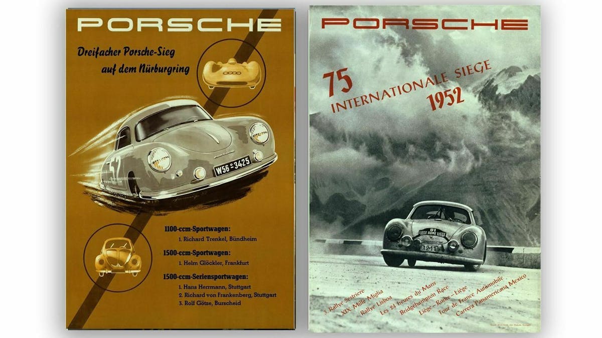 Der Porsche 550 Spyder in einem Magazin