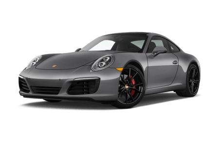 Silberner Sportwagen mit geschwungenem, aerodynamischem Design und schwarzen Felgen. Lichter und vordere Stoßstange sichtbar.