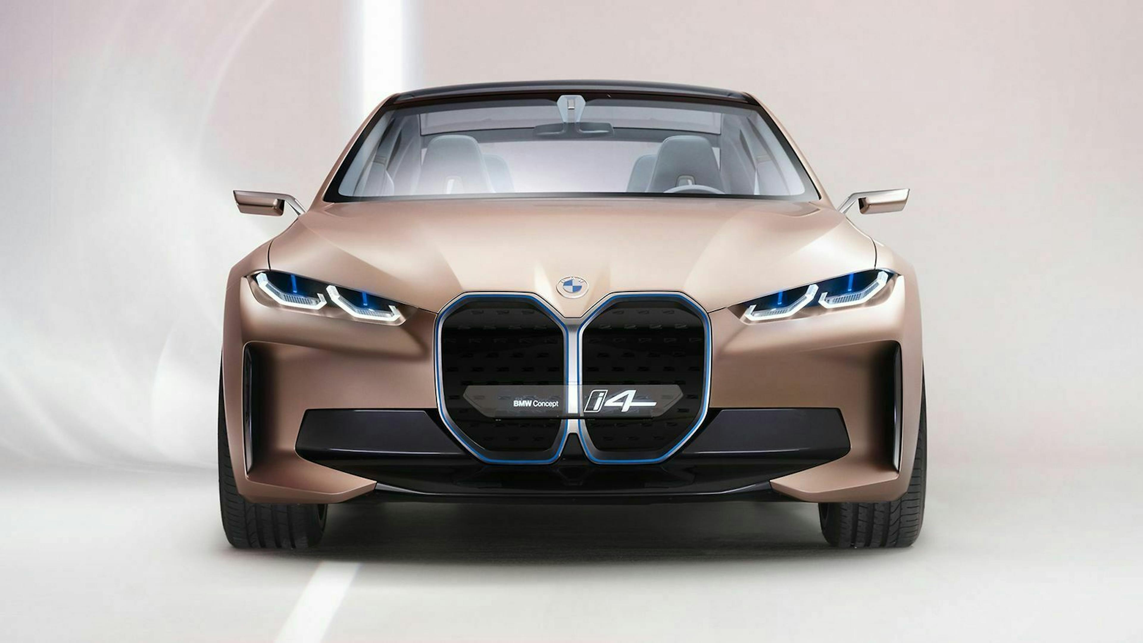 Zu sehen ist die Front des BMW Concept i4