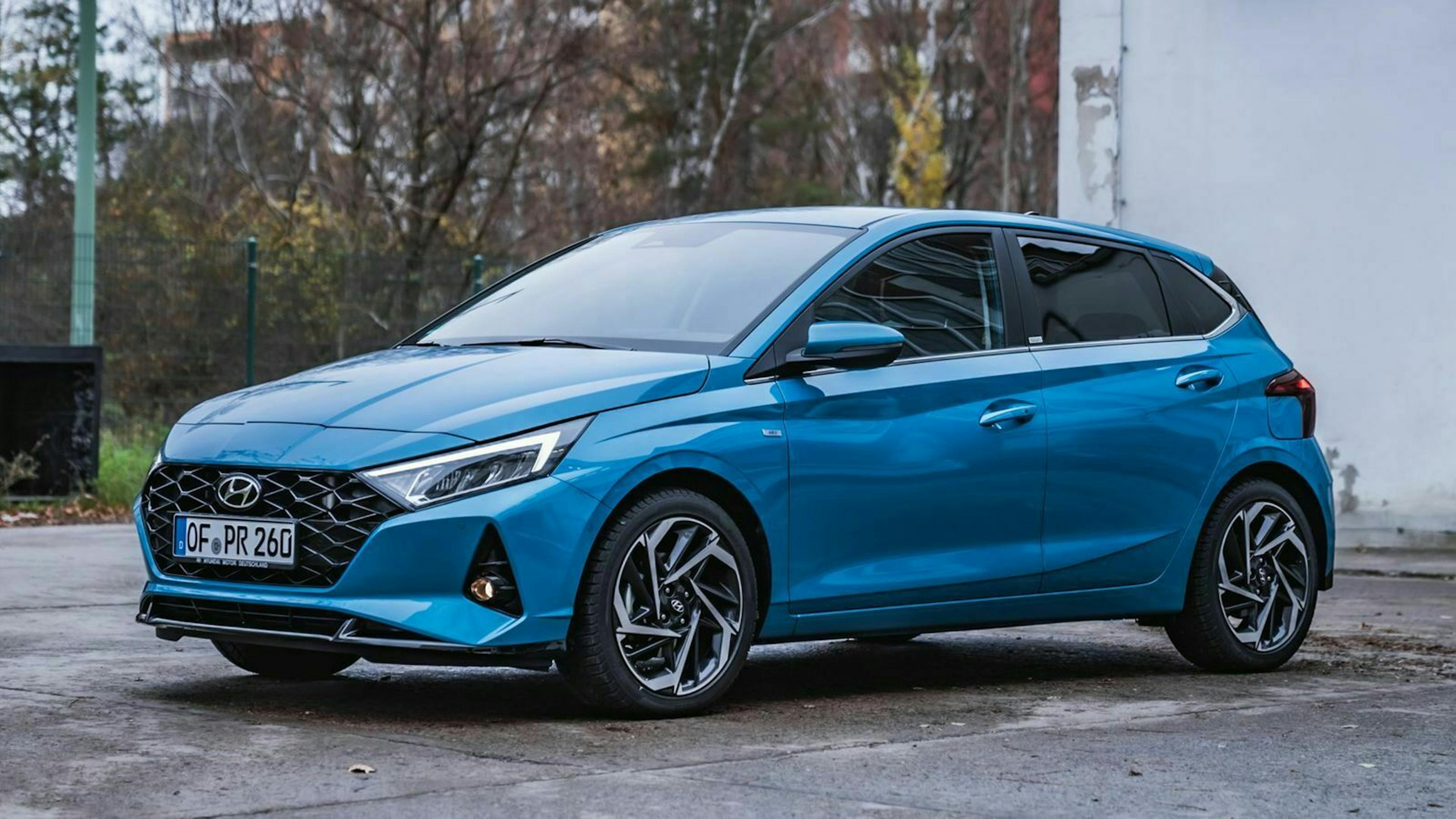 Zu sehen ist der Hyundai i20 2020 von vorne
