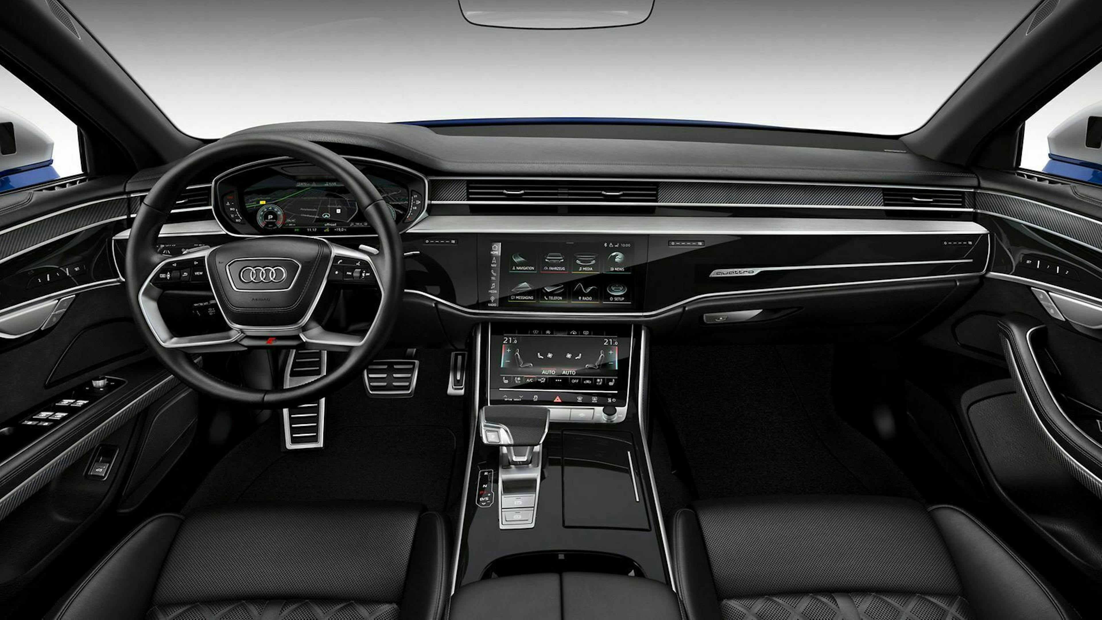 Audi S8: Blick auf das Armaturenbrett