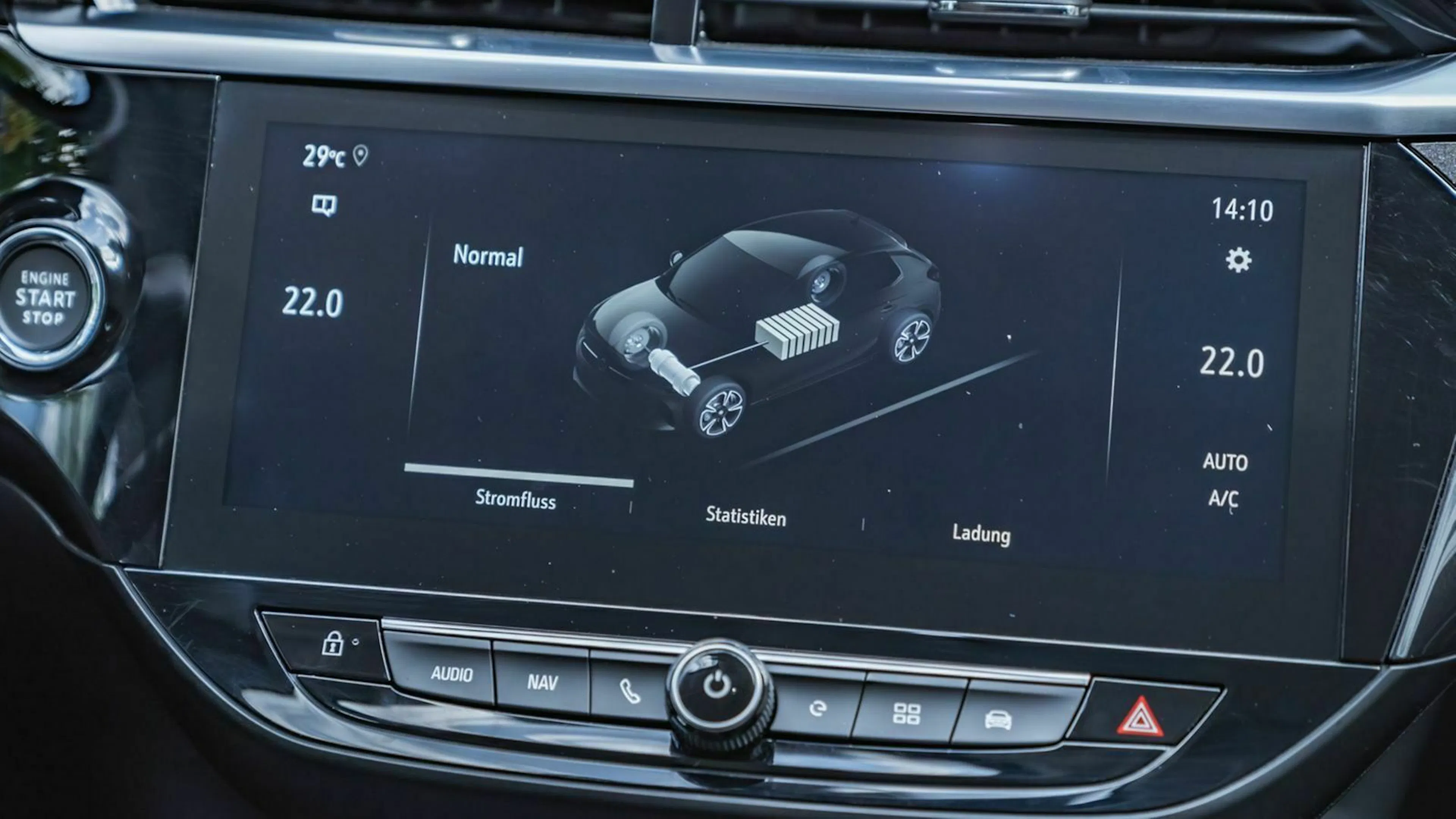 Displayanzeige vom Corsa-e